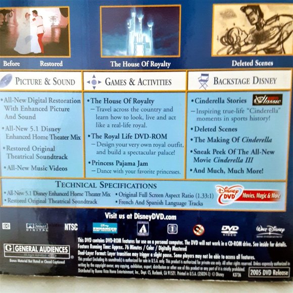 Disney's Cinderella & Snow White Platinum Edition DVD's - Picture 6 of 8